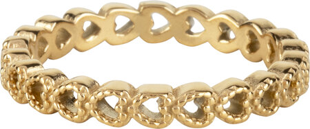 Charmin’s Valentijn Love Row of Hearts Shiny goldplated R1289