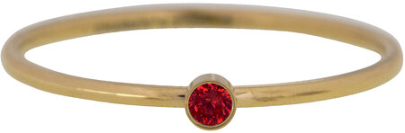 R1075 Birthstone January Fuchsia Ruby Stone Shine Bright 2.0 Goldplated