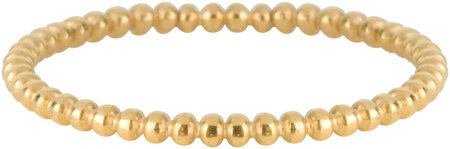 Charmin’s goudkleurige stapelring R509 Bubbling goldplated staal