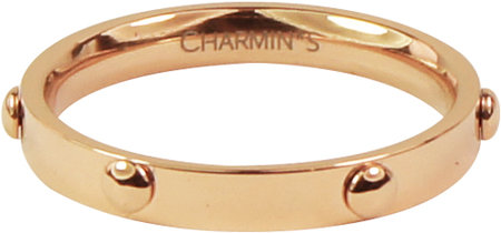 Charmin’s roségoudkleurige stapelring R324 Screw rosé-goldplated staal