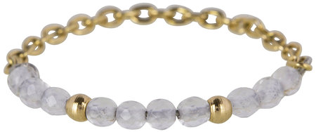 Charmin’s goudkleurige stapelring R460 Hippy goldplated staal