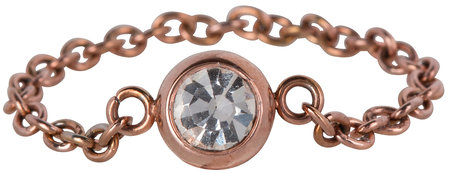 Charmin’s roségoudkleurige stapelring R465 Devotion rosé-goldplated staal