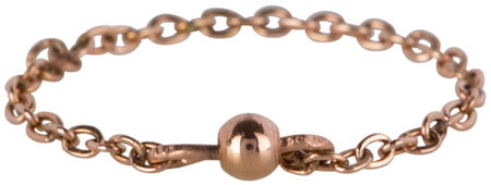 Charmin’s roségoudkleurige stapelring R469 Devotion rosé-goldplated staal