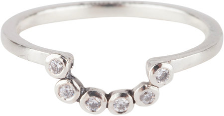 Charmin’s stapelring zilver R561 Silver Artdeco crystal stones