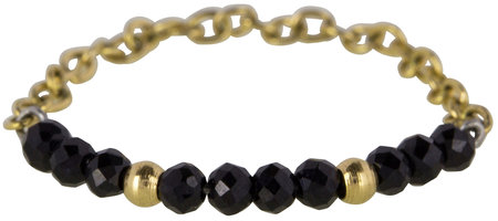 Charmin’s goudkleurige stapelring R456 Dolly goldplated staal
