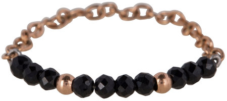 Charmin’s roségoudkleurige stapelring R457 Dolly rosé-goldplated staal