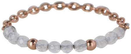 Charmin’s roségoudkleurige stapelring R461 Hippy rosé-goldplated staal
