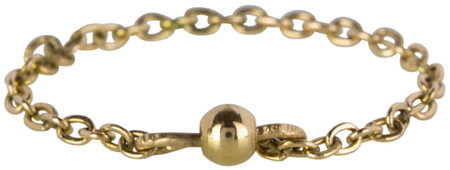 Charmin’s goudkleurige stapelring R468 Gold Devotion goldplated staal