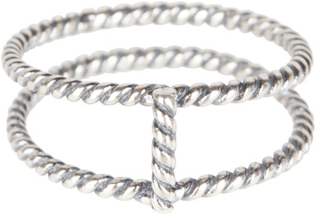 Charmin’s stapelring zilver R567 Silver Double the Charm Twisted