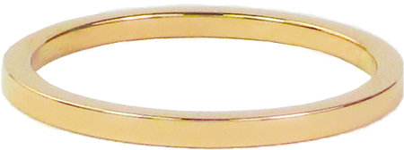 Charmin’s stapelring goud R314 Gold 'Plain' Staal