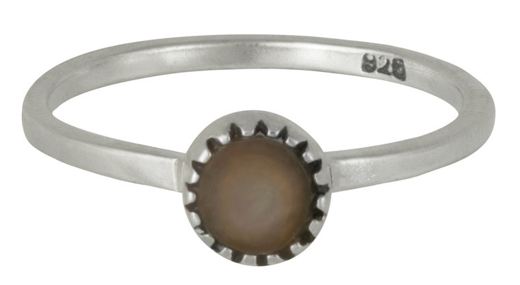 Charmin's Ring R148 Brown 'Nature Mother of Pearl' 