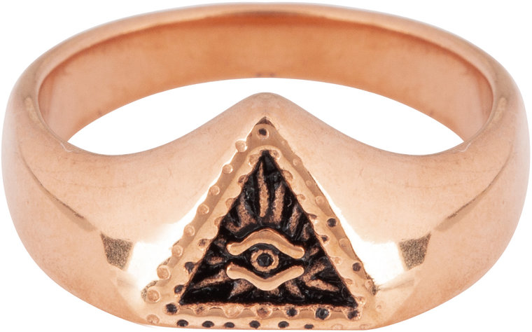 R678 Eye Triangle Rose Gold Steel