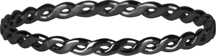 R1012 Curvy Tiny Chain Black Steel