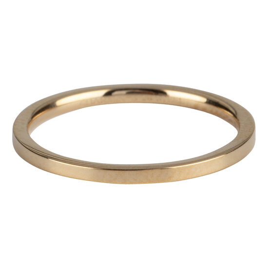 Charmin’s goudkleurige stapelring R314 Plain goldplated staal