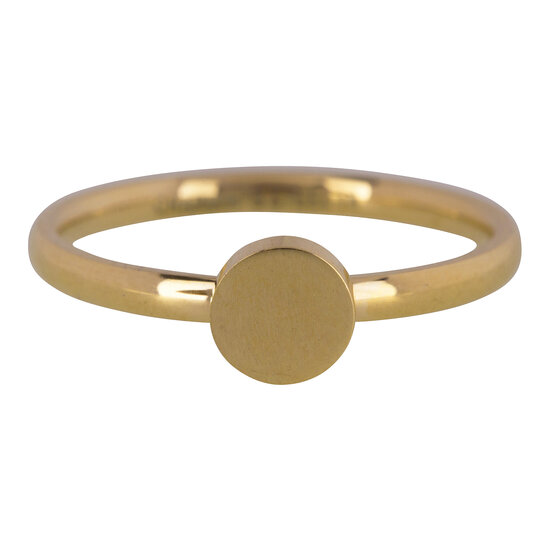 Charmin’s goudkleurige stapelring R424 Fashion Seal Medium goldplated staal