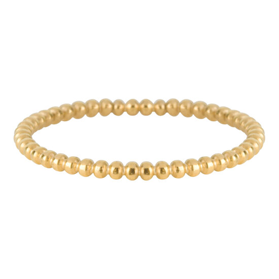 Charmin’s goudkleurige stapelring R509 Bubbling goldplated staal
