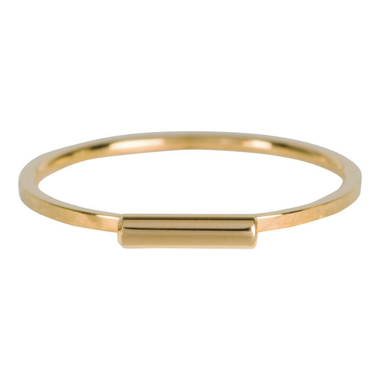 Charmin’s goudkleurige stapelring R521 Tube goldplated staal
