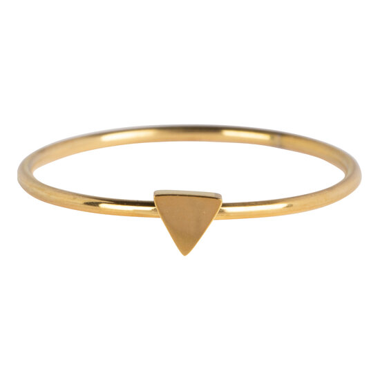 Charmin’s goudkleurige stapelring R723 Minimalist Triangle goldplated staal