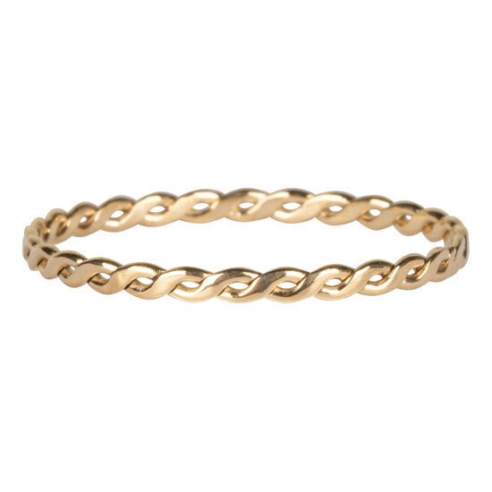 R775 Curvy Tiny Chain Goldplated Steel