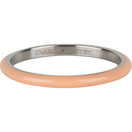 Charmin’s Perzik Emaille Edelstaal Stapelring - Tijdloze Elegantie R1621