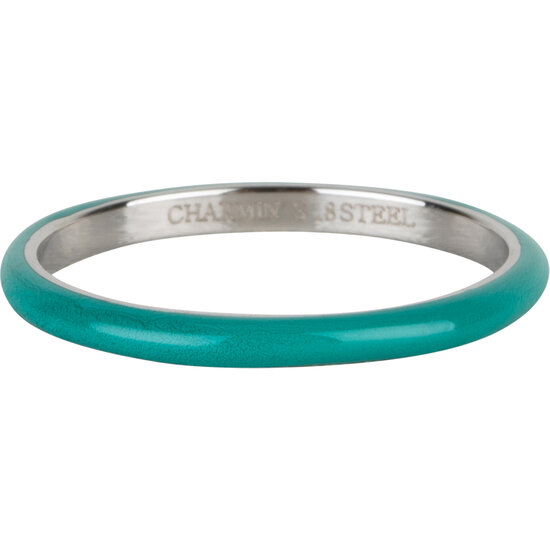 Charmin’s Petrol Groen Emaille Stapelring in Edelstaal – Een stijlvolle look R1616
