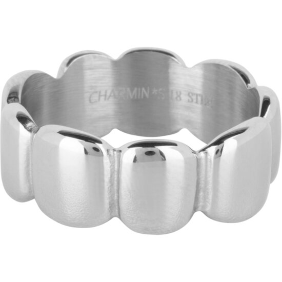 Charmin's Brede Stalen Ring Gladde Ovalen R1392