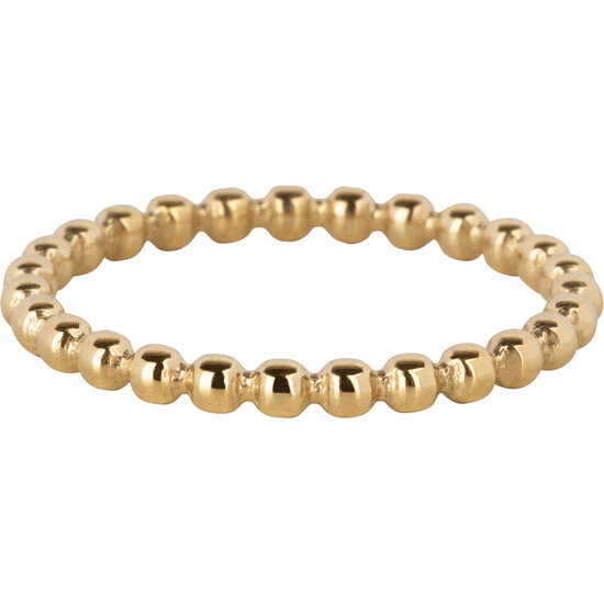 Charmin's Gold-Colored Ring with Strung Balls 1.7mm Steel R1389 – Subtle and Playful