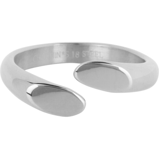 Charmin's Open Ring met Vlakke Ovale Bovenkant Staal R1380 – Classy en Modern