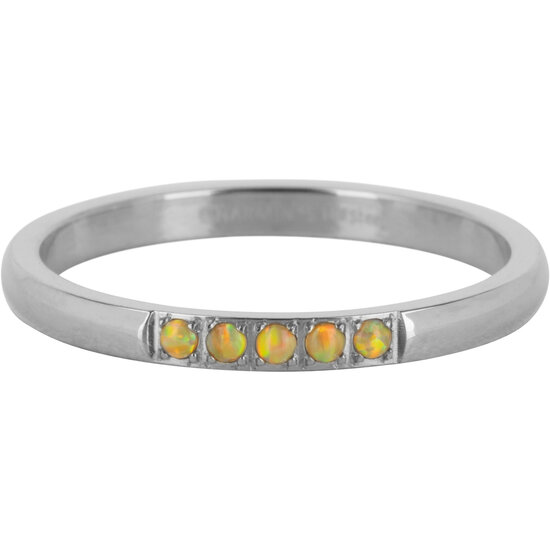 Charmin's Mémoire Ring Gele Opalen Staal R1131 – Stralend en Elegant