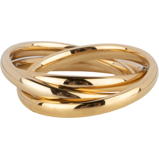 Charmin's Trinity Rolling Anxiety Fidget Ring Goldfarben Groß R1647