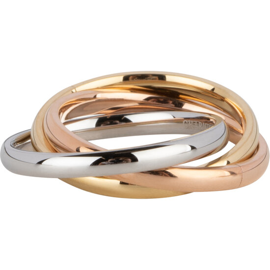 Charmin's Trinity Rolling Anxiety Fidget Ring Roségold-Stahl Groß  R1648