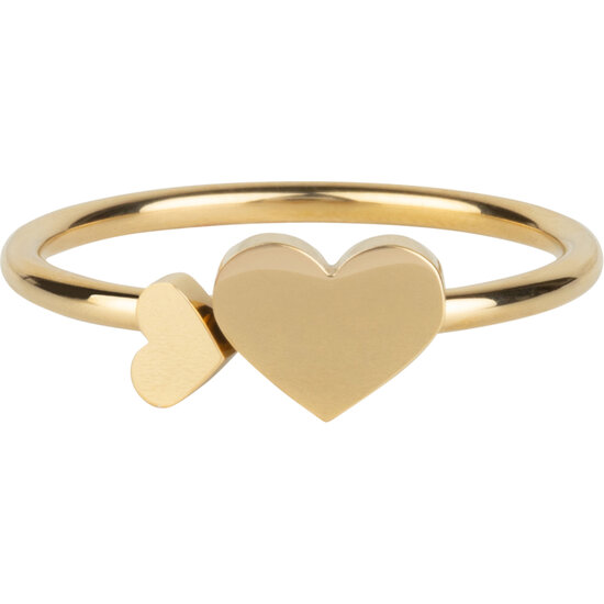 Charmin’s Valentijn Love You and Me Heart Goldplated R1293