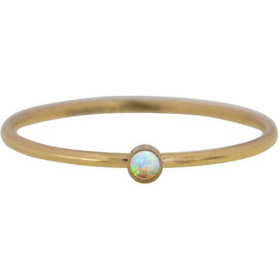 Charmin's R1185 Birthstone October Opaal Stone Shine Bright 2.0 Goldplated
