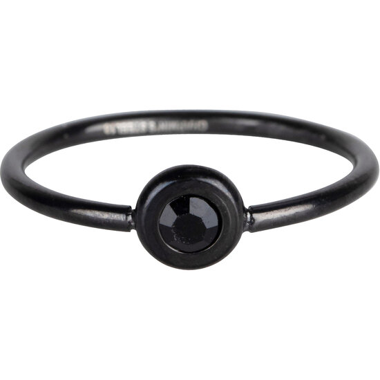 Charmin’s ring R959 Donut black and black crystal