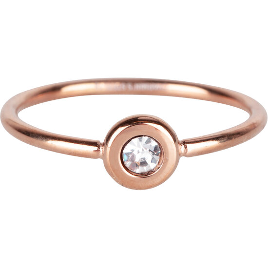 R954 Donut Rosegoud-kleurig white crystal