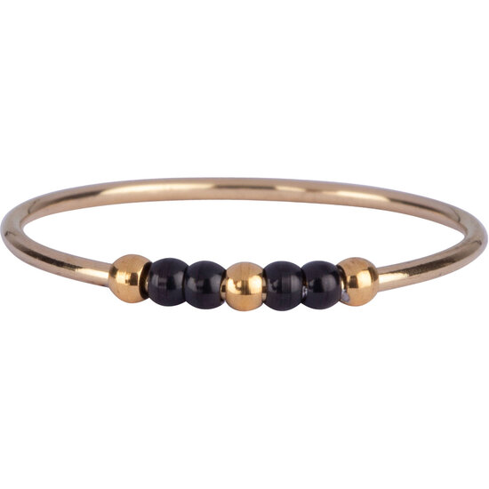 R940 Anxiety Palm Small Gold & Black Steel