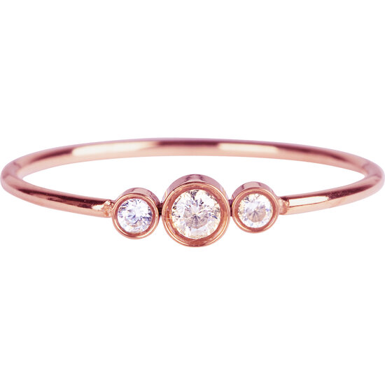 R936 Shiny Crystal Triplets Rosegoud-kleurig