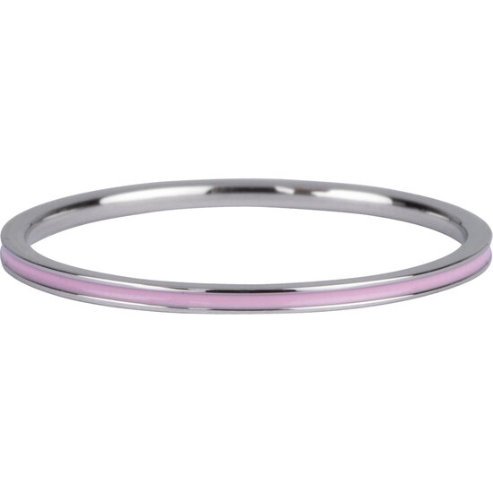  Charmin's Smalle Ring Petite Steel Pastel Roze Emaille R924