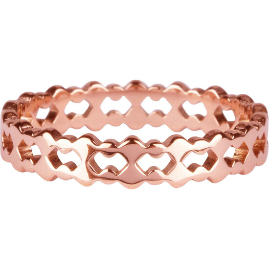 R910 Double trouble Roségoldplated steel Ring