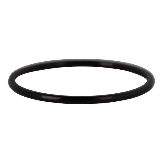 Charmin's Ring Zwart Staal Rond Smal 1MM R372