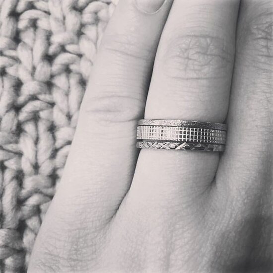 Ring R307 Steel 'Cross' 