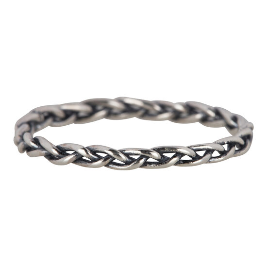 RING R487 'SILVER BRAID'