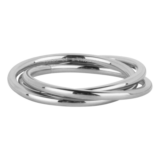 Charmin's Trinity Rolling Anxiety Fidget Ring Staal  Smal R1643