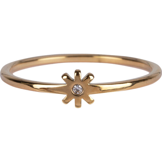 R921 Crystal Flower Goud