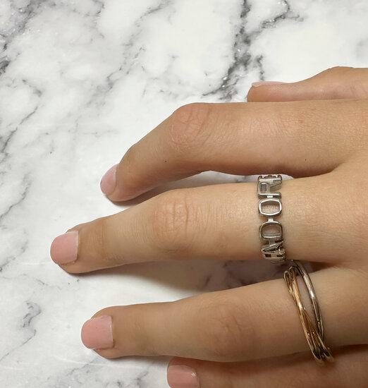 Charmin's Liefdes Verklaring J'Adore Ring Staal R1376