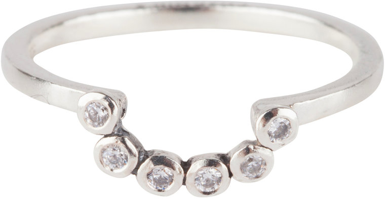 Charmin’s stapelring zilver R561 Silver Artdeco crystal stones
