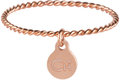 Charmin&#8217;s roségoudkleurige stapelring R570 Dangling Coin rosé-goldplated staal
