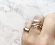 Charmin&#8217;s roségoudkleurige stapelring R836 Vintage Cable rosé-goldplated staal