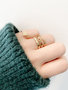 Charmin&#8217;s roségoudkleurige stapelring R836 Vintage Cable rosé-goldplated staal