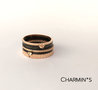 Charmin&#8217;s roségoudkleurige stapelring R327 Snake rosé-goldplated staal